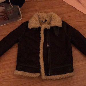 topshop brown aviator jacket perfect condition